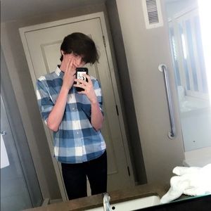 Blue Hollister Button Up